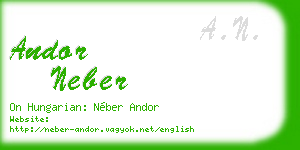 andor neber business card